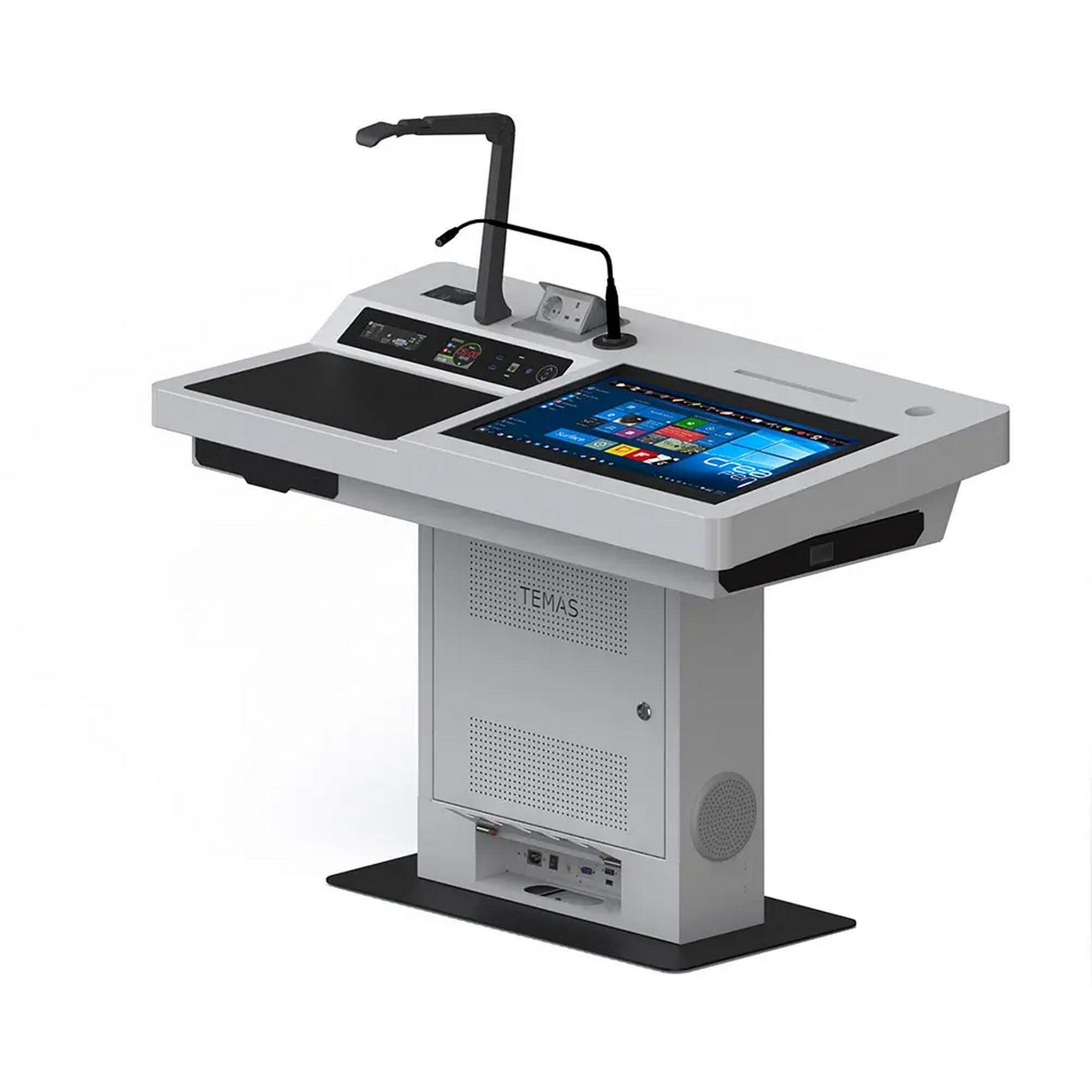  TEMAS EP22A Pro 22-Inch Speaker Screen Digital Lectern With Visualizer And 4K HDMI And USB Scaled-Out Matrix(Temas Ep22a Pro 22 Inch Speaker Screen Digital Lectern With Visualizer And 4k Hdmi And Usb Scaled Out Matrix)