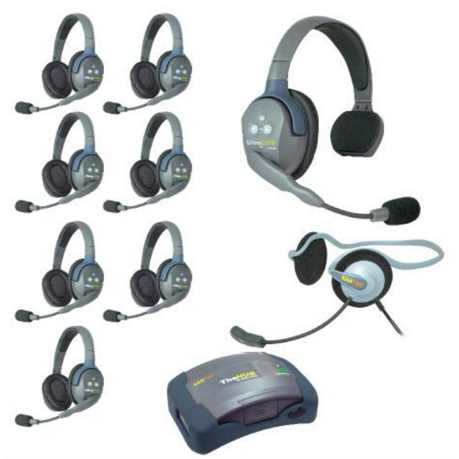  Eartec HUB917MON UltraLITE And HUB 9 Person Headset System With 1 ULSR, 7 ULDR, 1 Monarch(Eartec Hub917mon Ultralite And Hub 9 Person Headset System With 1 Ulsr 7 Uldr 1 Monarch)