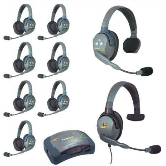  Eartec HUB917MXS UltraLITE And HUB 9 Person Headset System With 1 ULSR, 7 ULDR, 1 Max 4G Single(Eartec Hub917mxs Ultralite And Hub 9 Person Headset System With 1 Ulsr 7 Uldr 1 Max 4g Single)