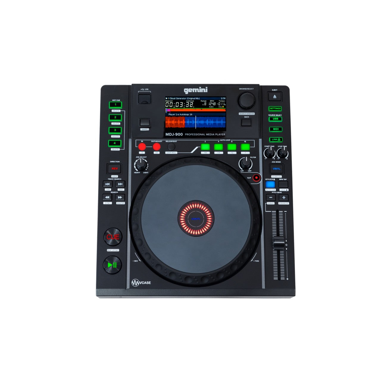  Gemini MDJ-900 CD/USB Media Player And MIDI Controller(Gemini Mdj 900 Cd Usb Media Player And Midi Controller)