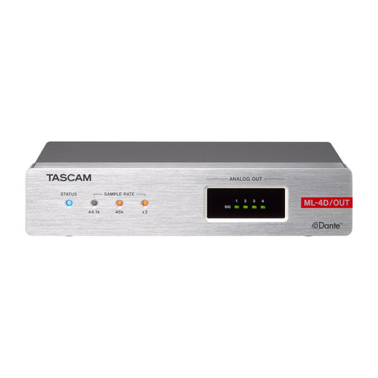  Tascam ML-4D/OUT-X 4-Channel Line Output Dante Converter With Built-in DSP Mixer(Tascam Ml 4d Out X 4 Channel Line Output Dante Converter With Built In Dsp Mixer)