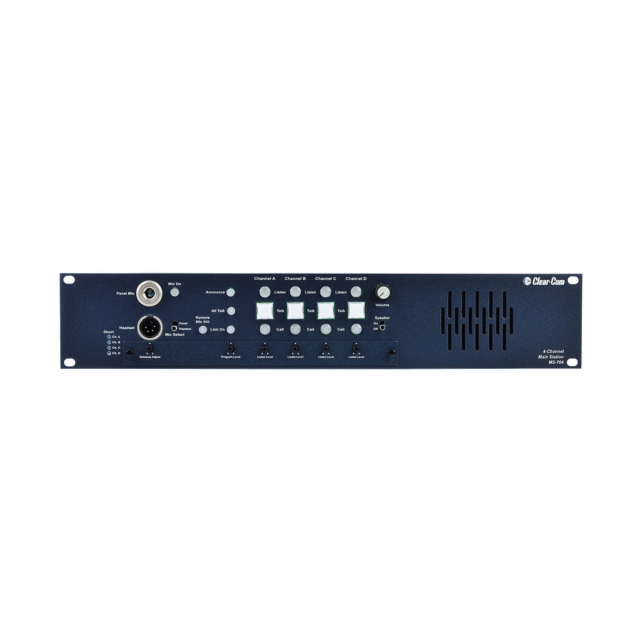  Clear-Com MS-704 4 Channel Headset Speaker Main Station Intercom(Clear Com Ms 704 4 Channel Headset Speaker Main Station Intercom)