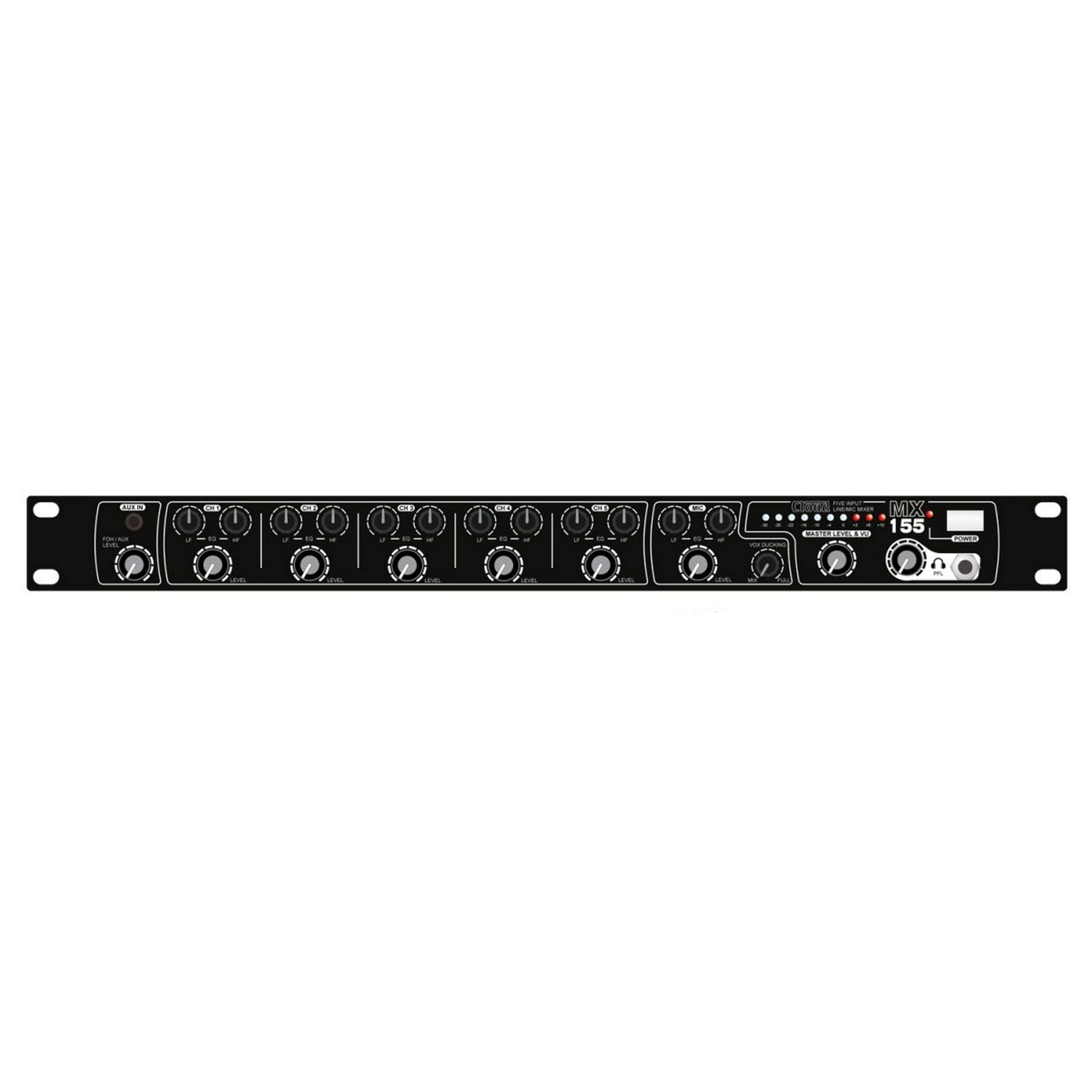  Cloud Electronics MX155 1U 7-Channel Mic/Line Mixer(Cloud Electronics Mx155 1u 7 Channel Mic Line Mixer)