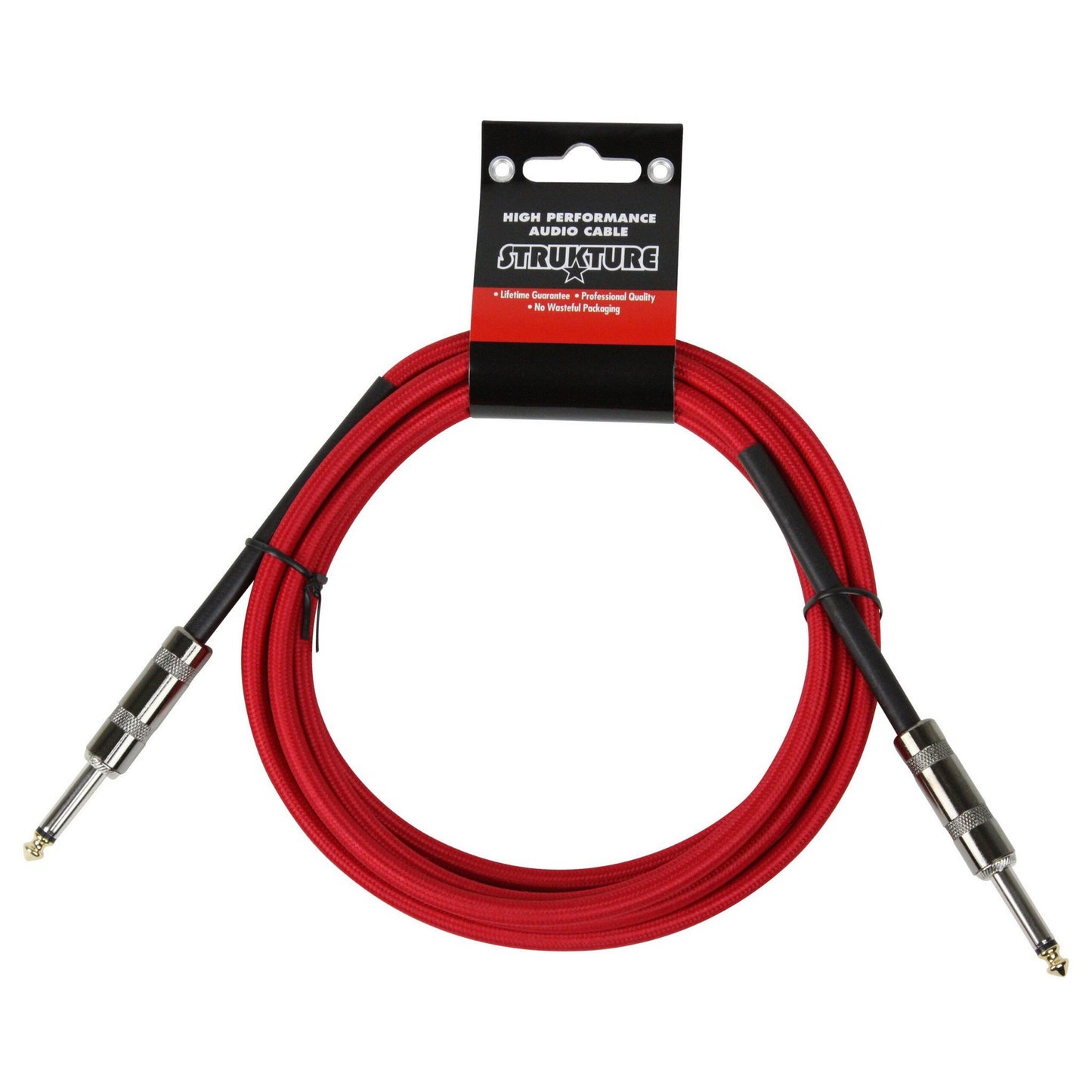  Strukture SC10RD 10-Foot Instrument Cable, 6mm Woven, Red(Strukture Sc10rd 10 Foot Instrument Cable 6mm Woven Red)