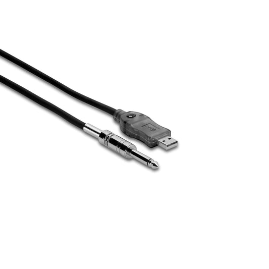  Hosa USQ-110 1/4 Inch TS To USB Type A TRACKLINK USB Interface Cable, 10 Foot(Hosa Usq 110 1 4 Inch Ts To Usb Type A Tracklink Usb Interface Cable 10 Foot)