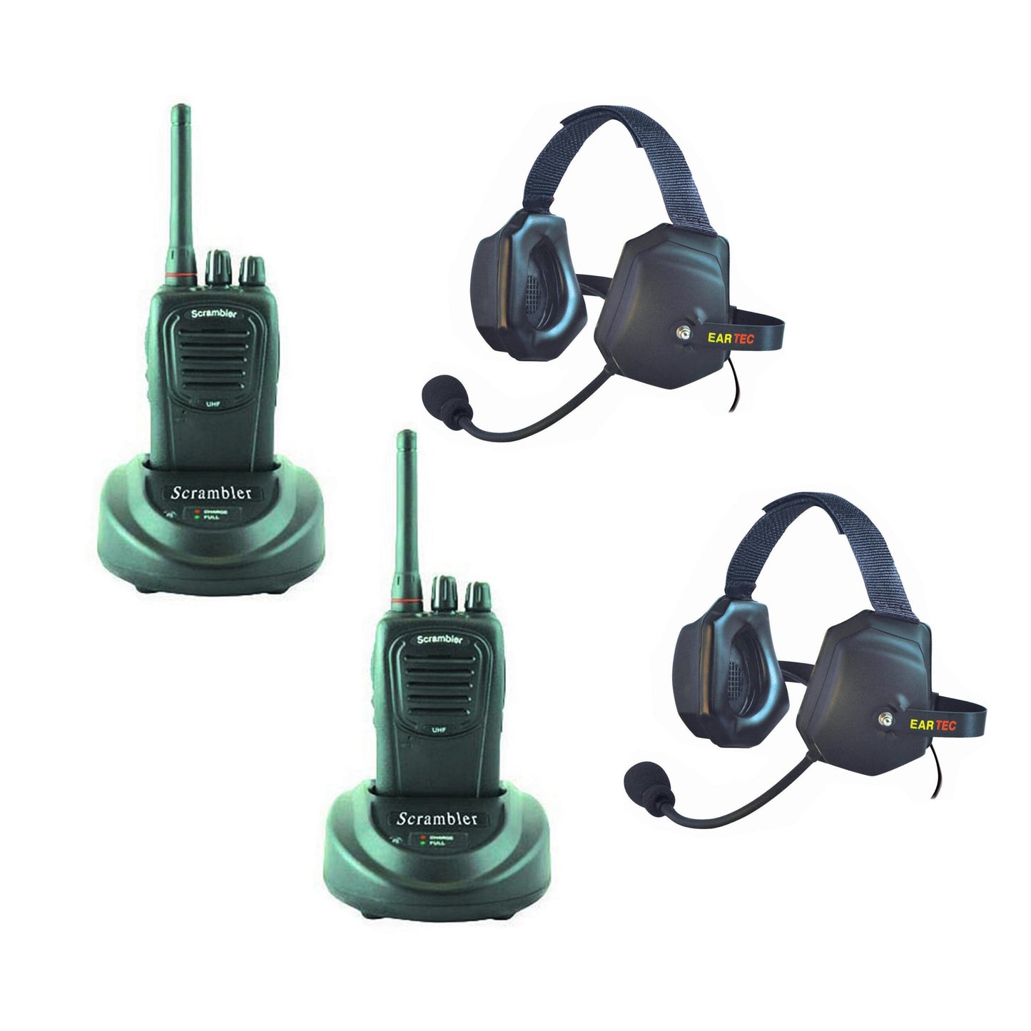  Eartec XTSC2000IL 2 SC-1000 Radios With Xtreme Inline PTT Headsets(Eartec Xtsc2000il 2 Sc 1000 Radios With Xtreme Inline Ptt Headsets)