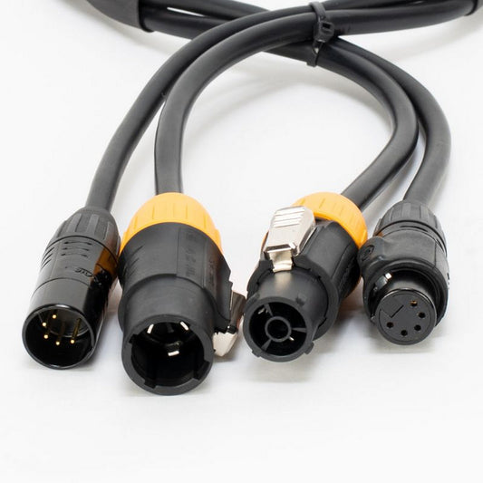  Accu Cable AC5PTRUE6 IP65-Rated 5-Pin DMX Locking Power Link Combo Cable, 6-Feet(Accu Cable Ac5ptrue6 Ip65 Rated 5 Pin Dmx Locking Power Link Combo Cable 6 Feet)