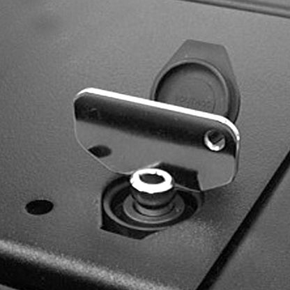  Ace Backstage Co. 122L1BK-FF Full Pocket With Flush Flange/Locking Lid With Butterfly Lock, Black(Ace Backstage Co 122l1bk Ff Full Pocket With Flush Flange Locking Lid With Butterfly Lock Black)