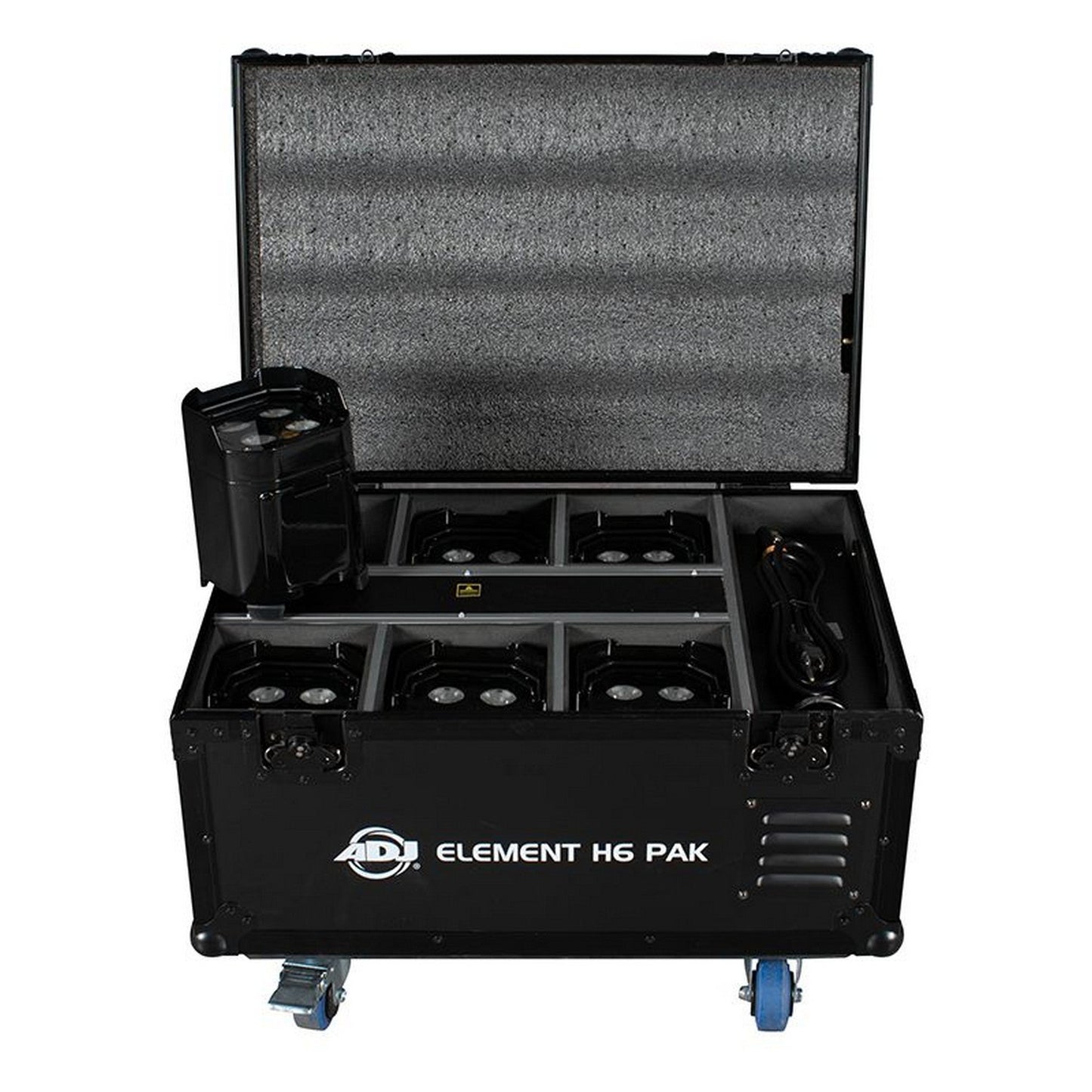  ADJ Element H6 Pak All-In-One RGBAW+UV LED PAR Pack, Black(Adj Element H6 Pak All In One Rgbawuv Led Par Pack Black)