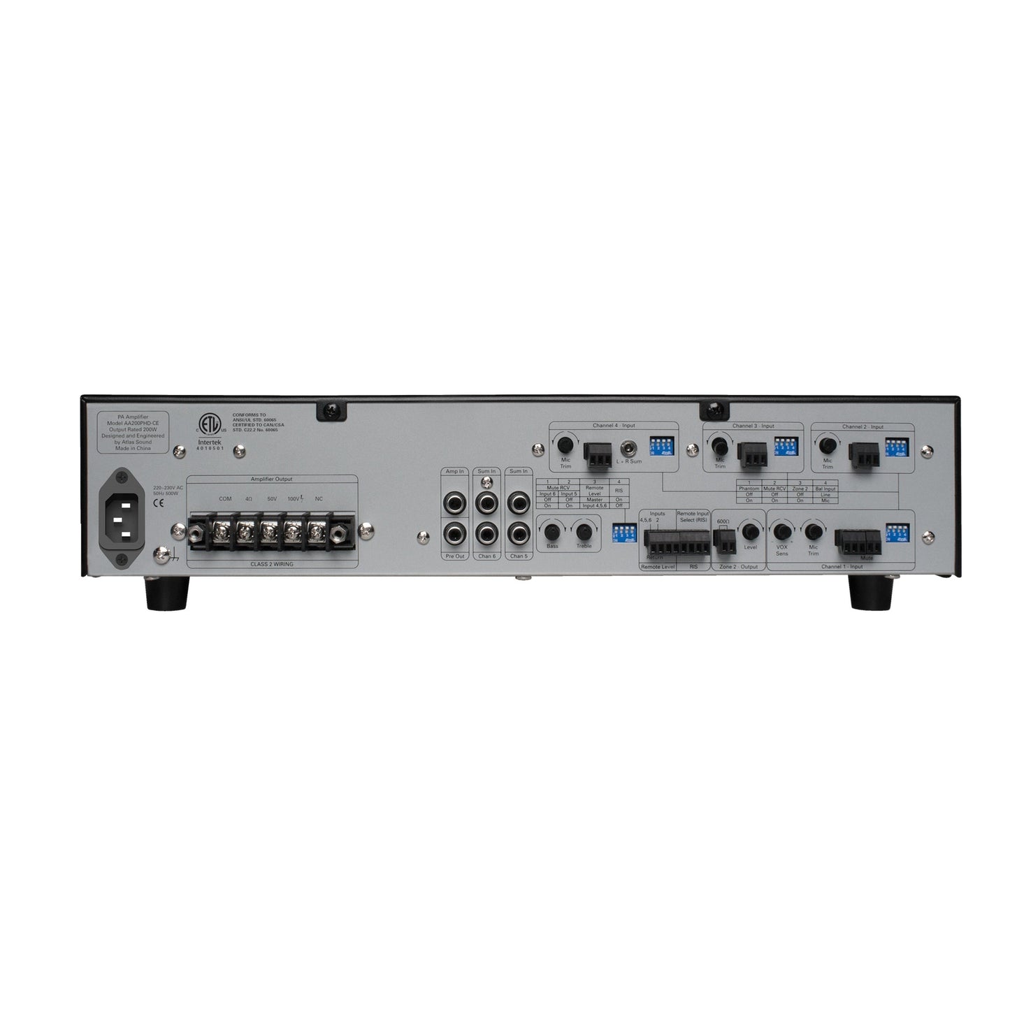  AtlasIED AA200PHD‑CE 200W Mixer Amplifier With PHD Diagnostics(Atlasied Aa200phd Ce 200w Mixer Amplifier With Phd Diagnostics)