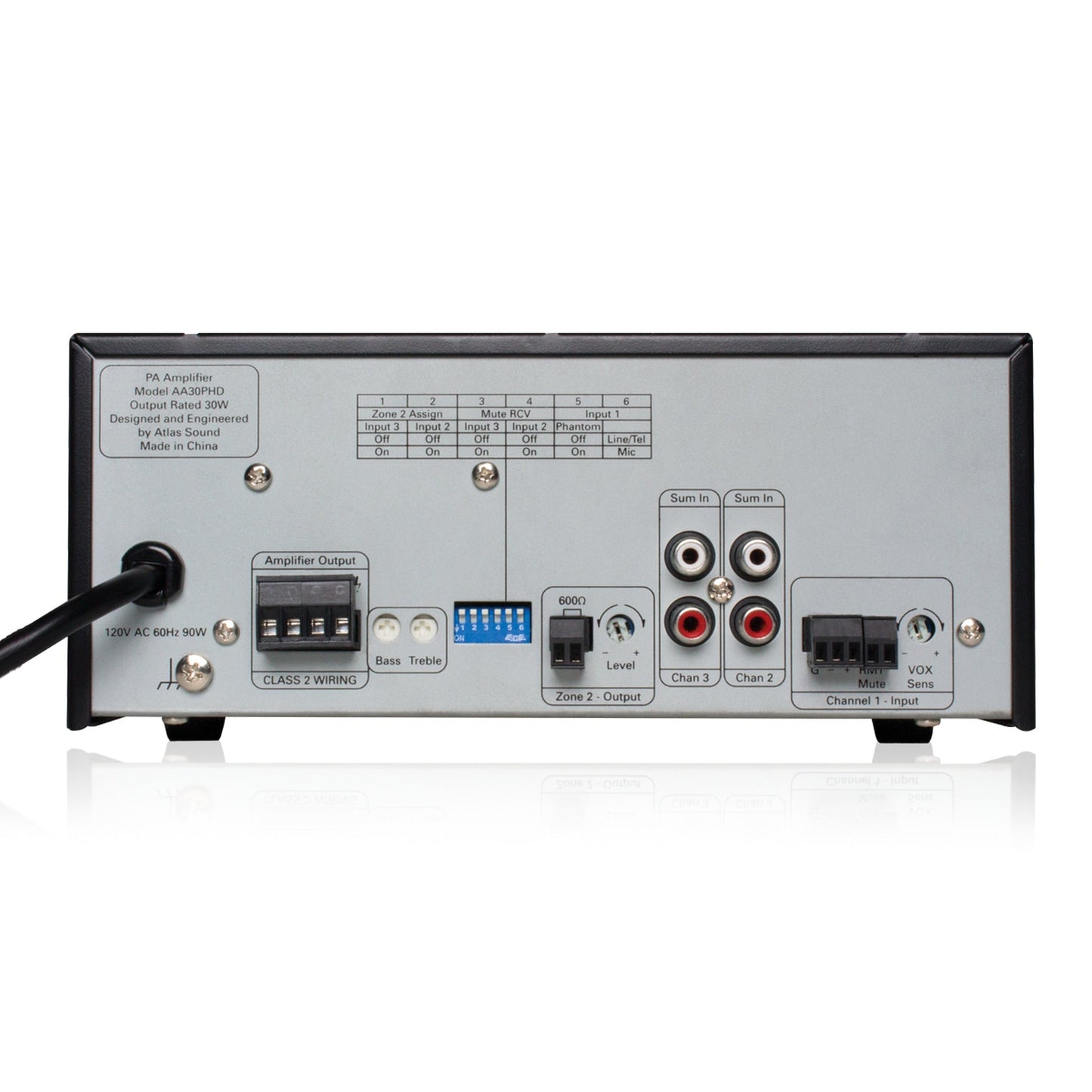  AtlasIED AA30PHD 30W  Mixer Amplifier With Push‑Here Diagnostics(Atlasied Aa30phd 30w Mixer Amplifier With Push Here Diagnostics)