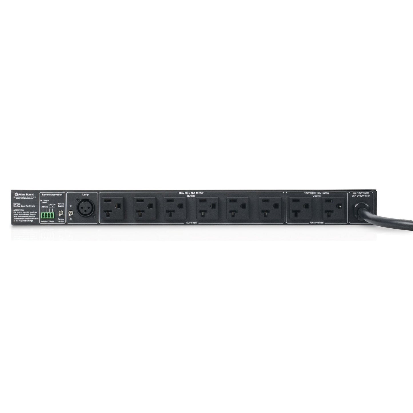  AtlasIED AP-S20RT 20A Power Conditioner And Distribution Unit With Remote Activation(Atlasied Ap S20rt 20a Power Conditioner And Distribution Unit With Remote Activation)