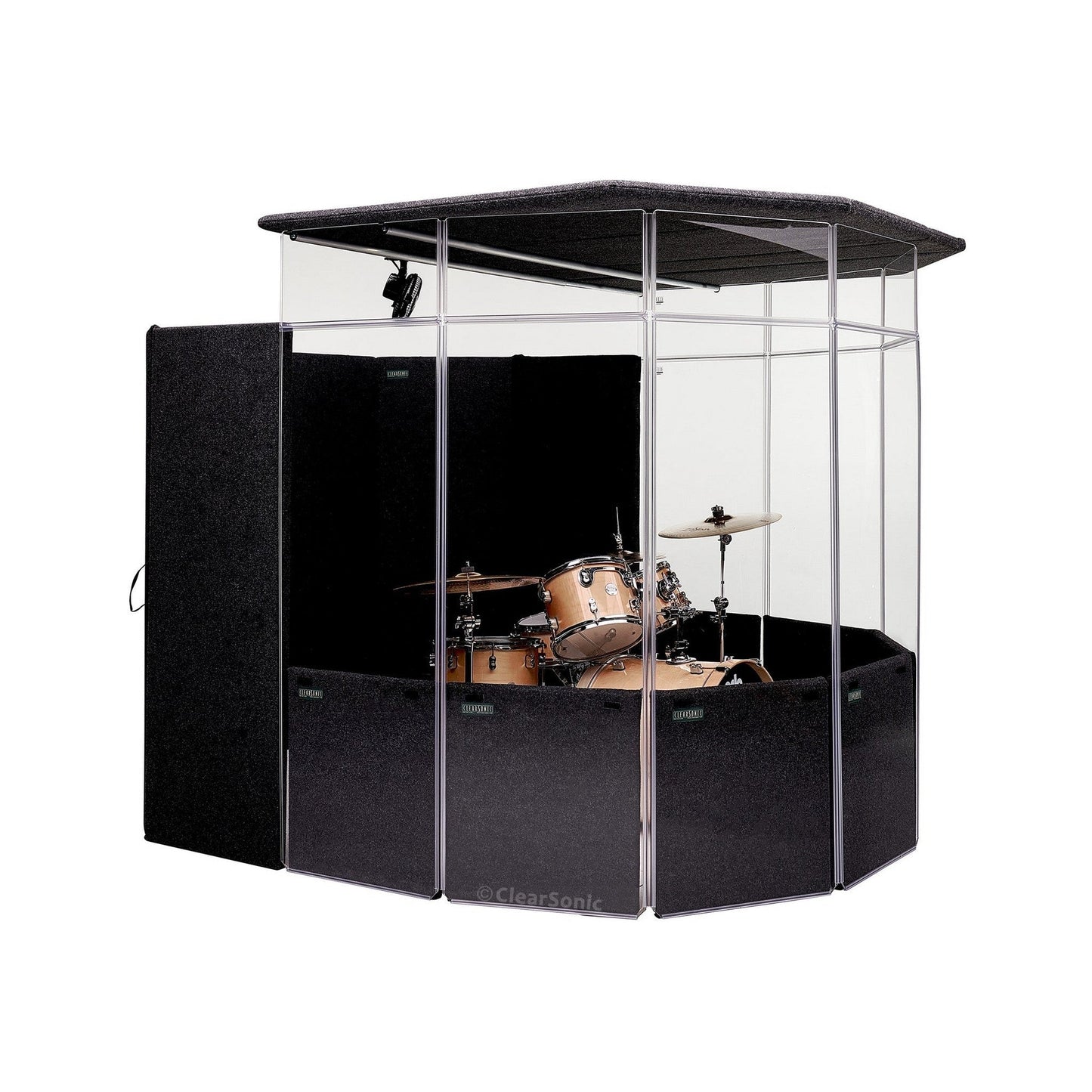  ClearSonic IPA IsoPac A Portable Drum Isolation Booth, 60-70% Volume Reduction(Clearsonic Ipa Isopac A Portable Drum Isolation Booth 60 70 Volume Reduction)
