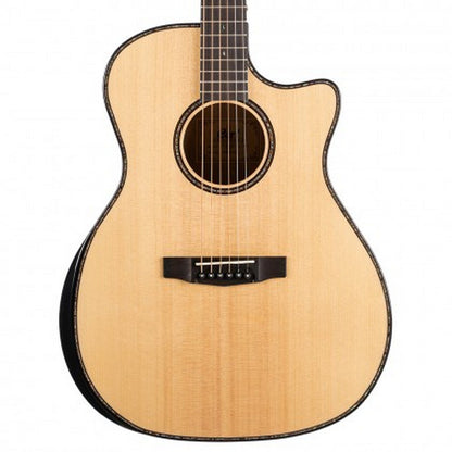  Cort GA-MY Bevel Acoustic-Electric Guitar, Myrtlewood, Natural(Cort Ga My Bevel Acoustic Electric Guitar Myrtlewood Natural)