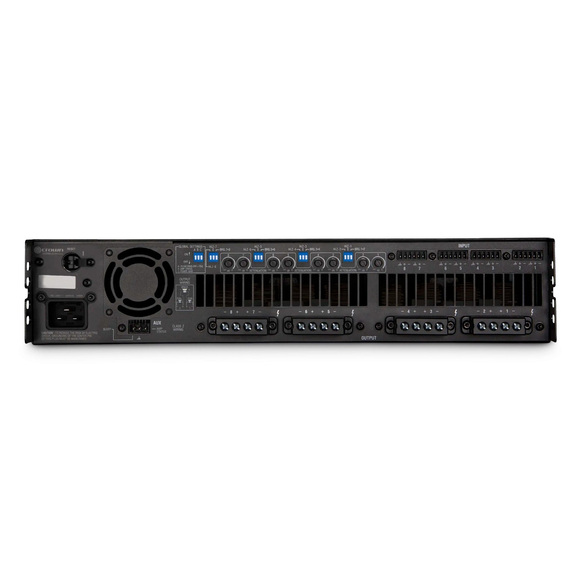  Crown DCix600 600W 8-Channel Analog Power Amplifier(Crown Dcix600 600w 8 Channel Analog Power Amplifier)