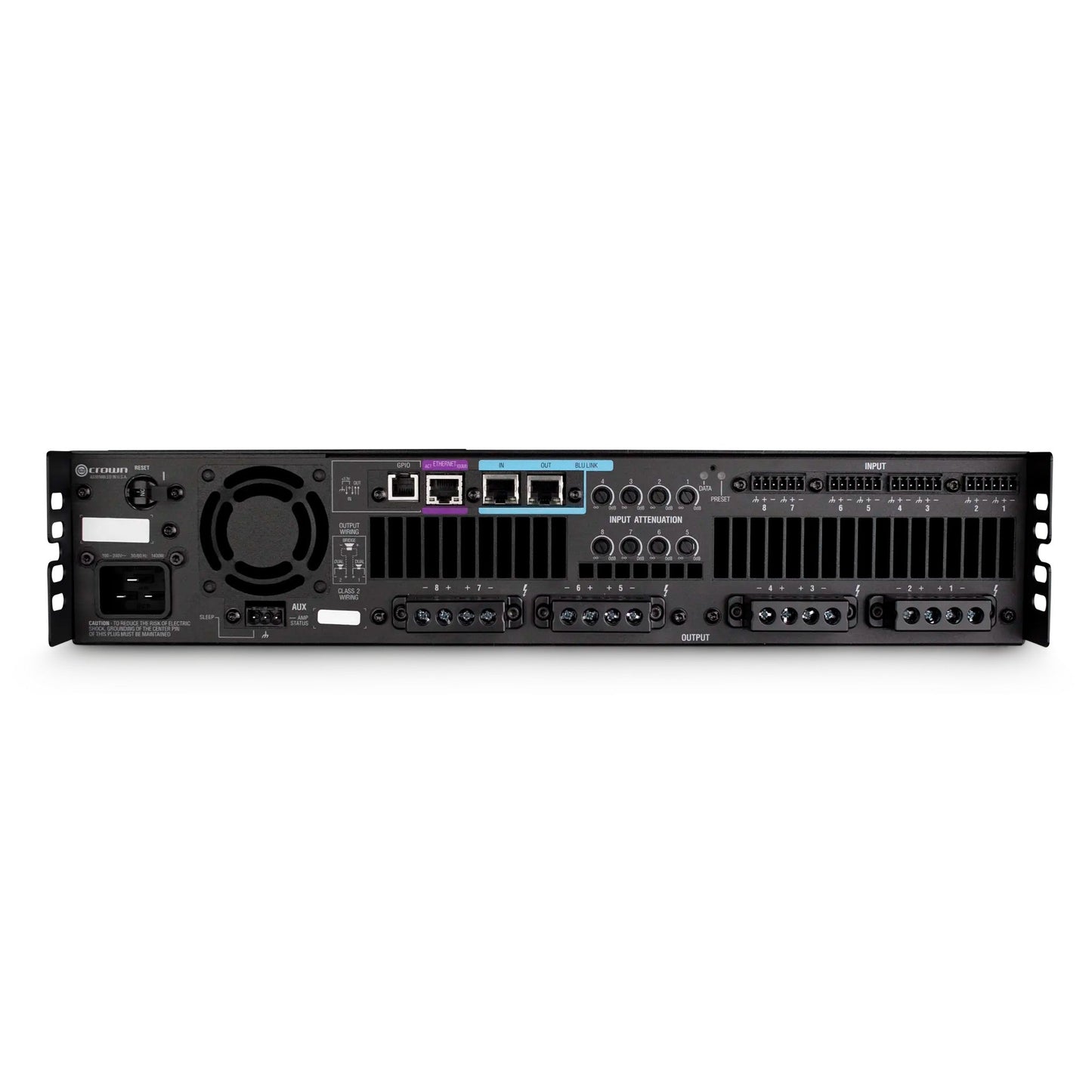  Crown DCix600 600W 8-Channel Analog Power Amplifier(Crown Dcix600 600w 8 Channel Analog Power Amplifier)