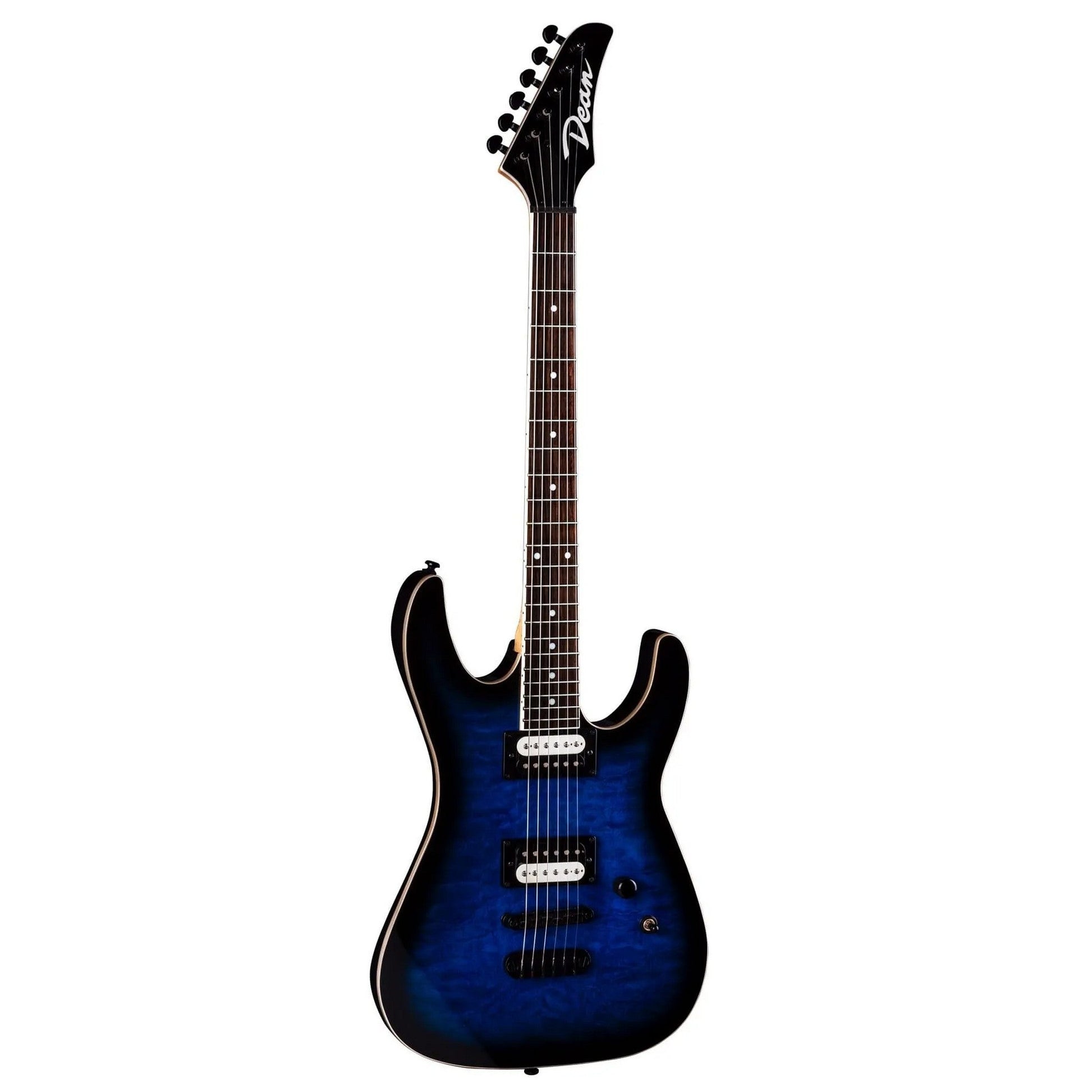  Dean Guitars MD X Quilt Maple Trans Blue Burst Electric Guitar(Dean Guitars Md X Quilt Maple Trans Blue Burst Electric Guitar)