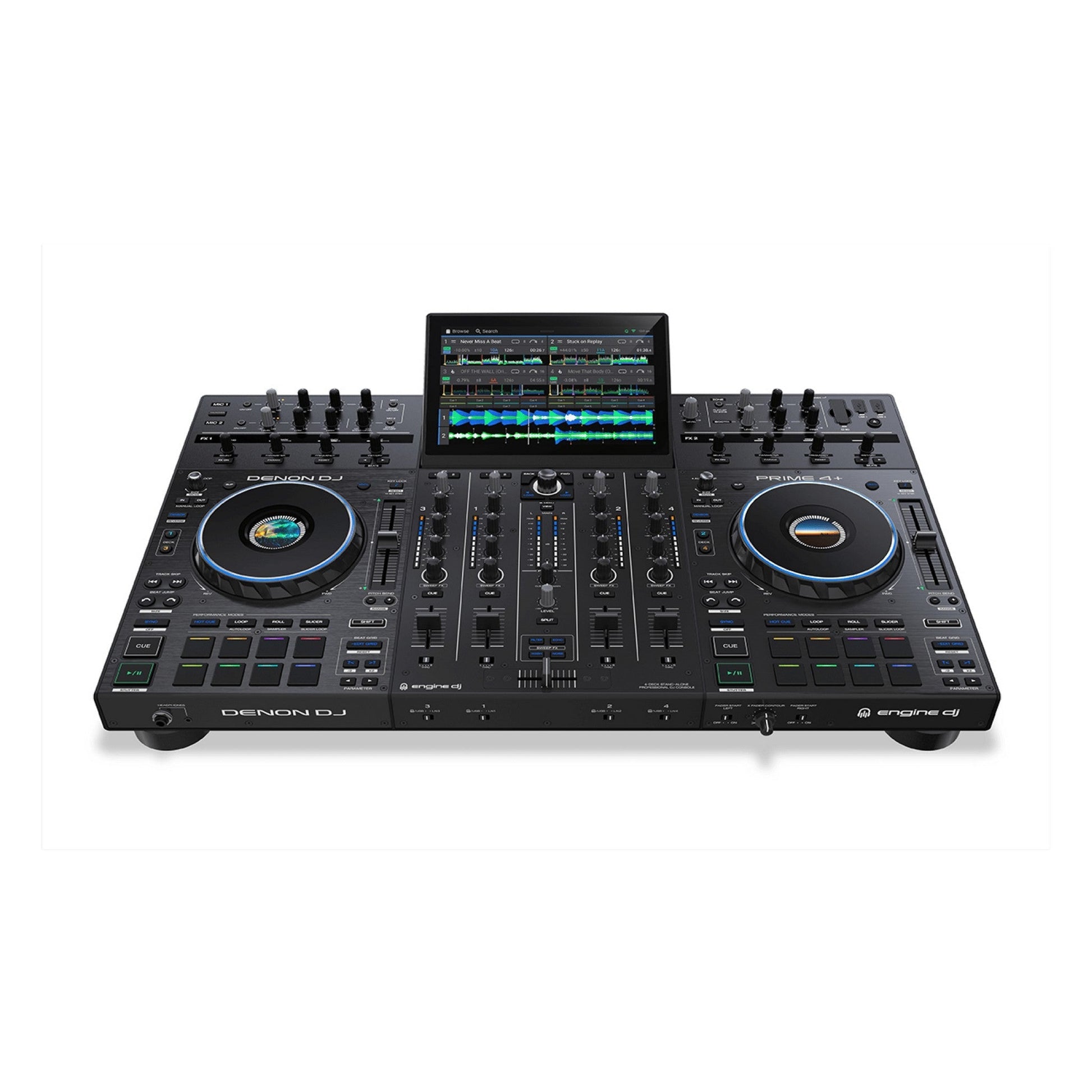  Denon DJ PRIME 4+ 4-Deck Standalone DJ Controller/Mixer System(Denon Dj Prime 4 4 Deck Standalone Dj Controller Mixer System)