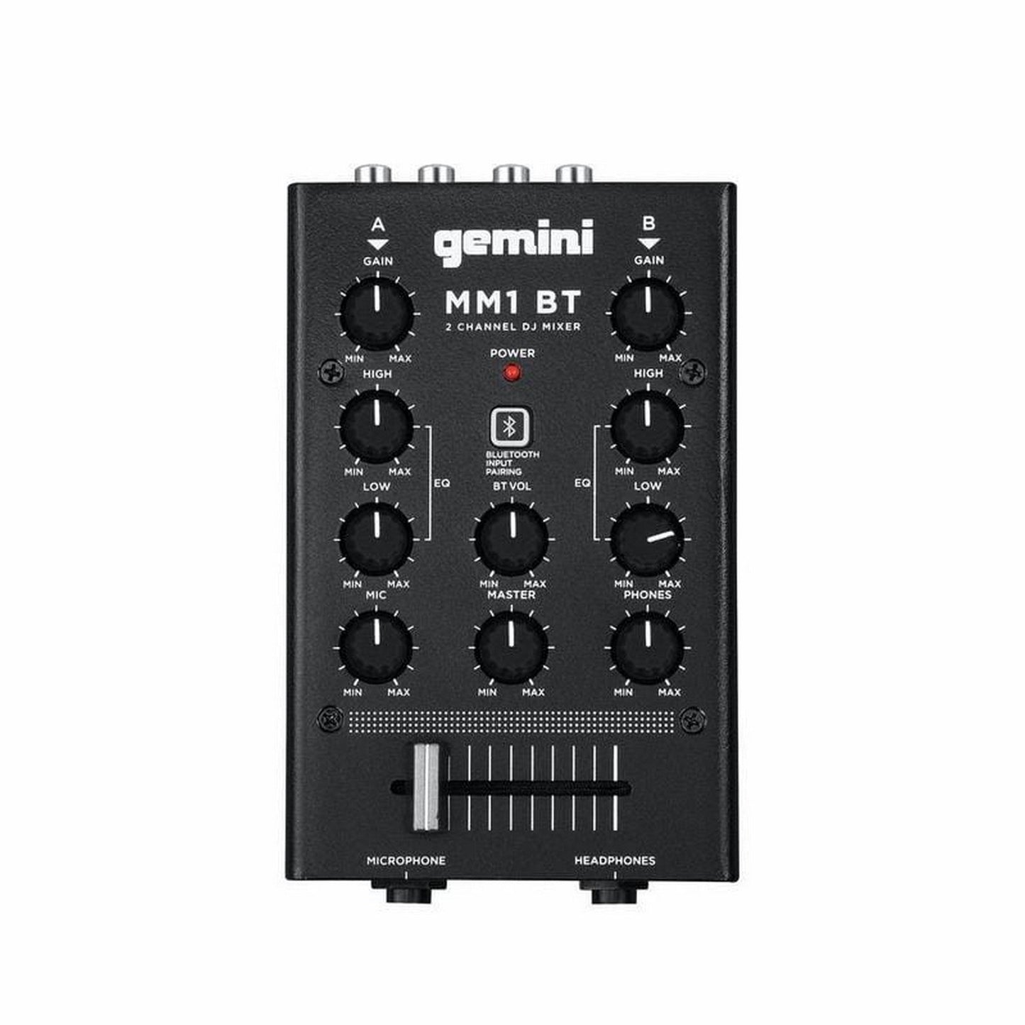 Gemini MM1BT 2 Channel DJ Mixer With Bluetooth Input(Gemini Mm1bt 2 Channel Dj Mixer With Bluetooth Input)