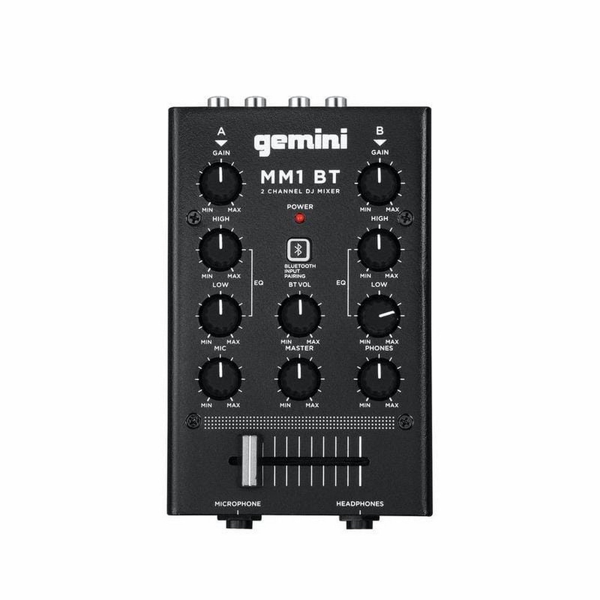  Gemini MM1BT 2 Channel DJ Mixer With Bluetooth Input(Gemini Mm1bt 2 Channel Dj Mixer With Bluetooth Input)