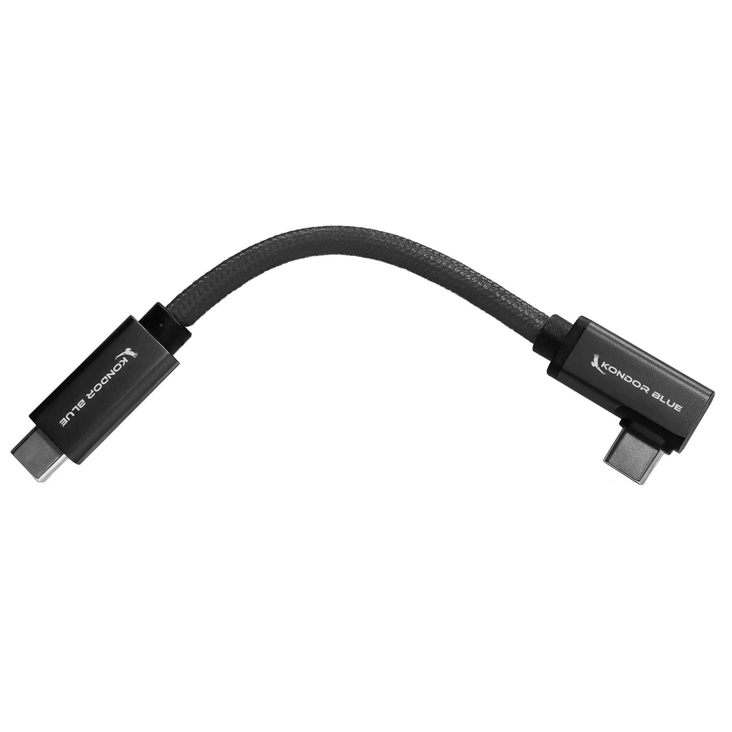  Kondor Blue 6-Inch USB-C Right Angle To Straight Cable For 8K Video Transfer(Kondor Blue 6 Inch Usb C Right Angle To Straight Cable For 8k Video Transfer)