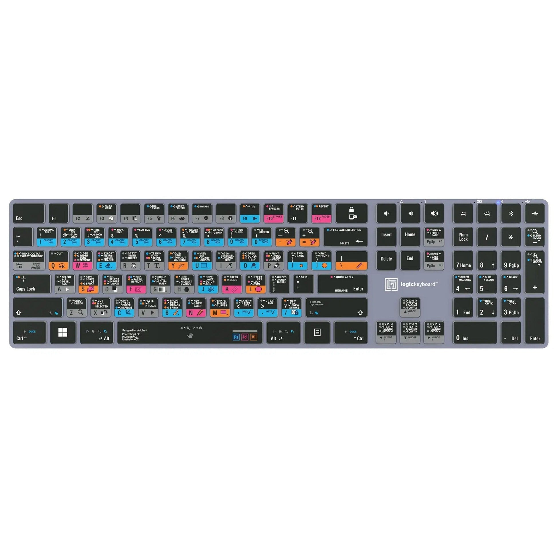  Logickeyboard TITAN Wireless Backlit Keyboard For Adobe Graphic Designer, US Windows(Logickeyboard Titan Wireless Backlit Keyboard For Adobe Graphic Designer Us Windows)