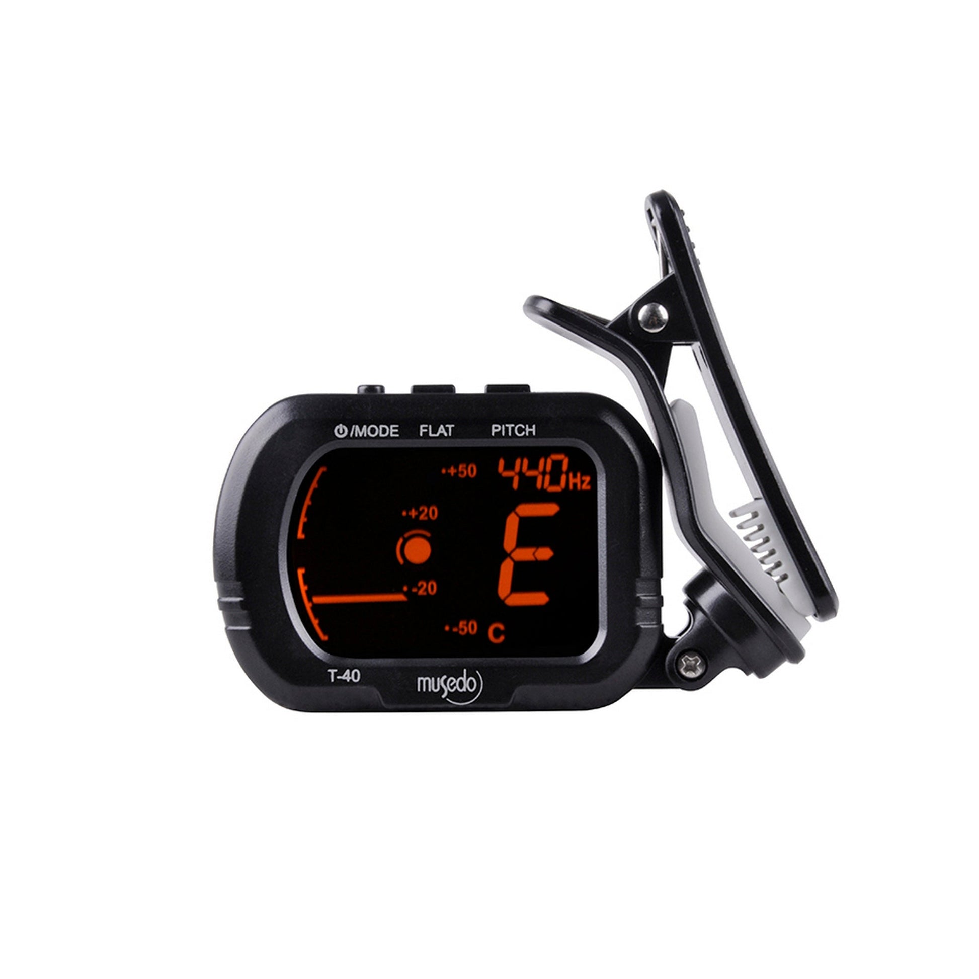  Musedo T‑40 Clip‑On Tuner For Chromatic Guitar/Bass/Violin/C Key Ukulele(Musedo T 40 Clip On Tuner)
