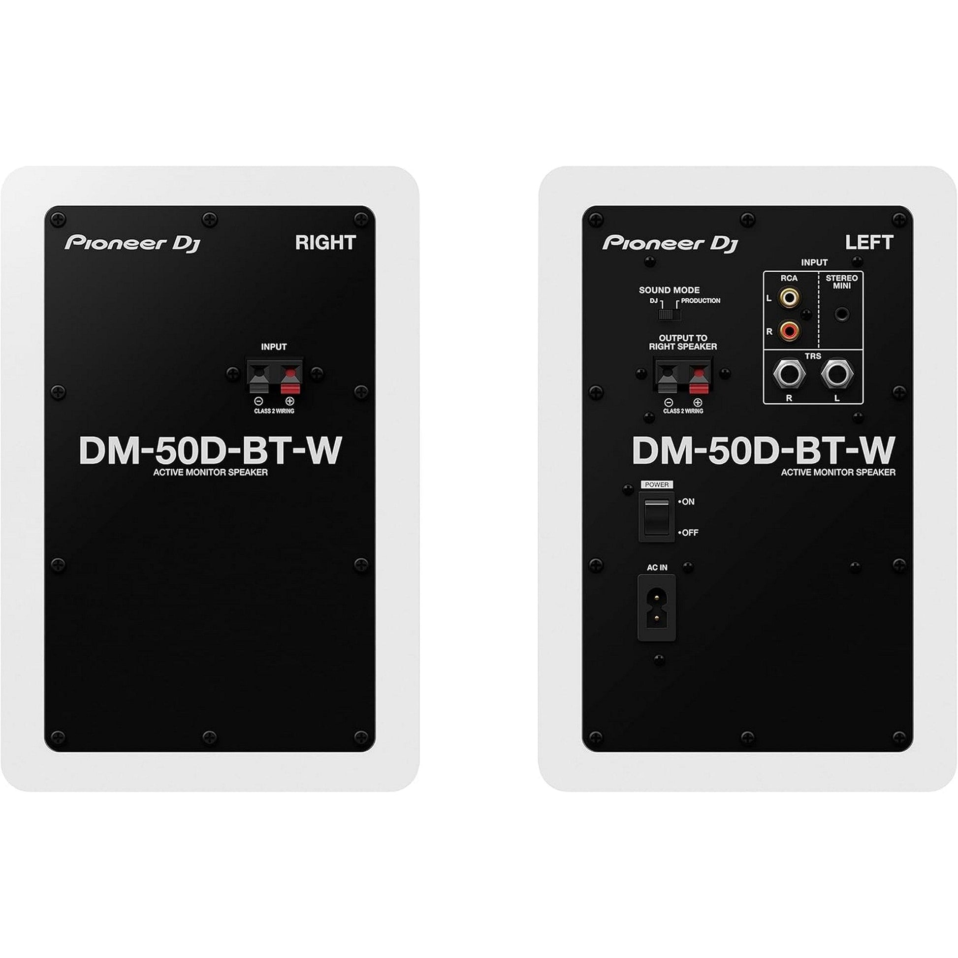  Pioneer DJ DM-50D-BT-W 5-Inch Bluetooth Desktop Monitor, White(Pioneer Dj Dm 50d Bt W 5 Inch Bluetooth Desktop Monitor White)