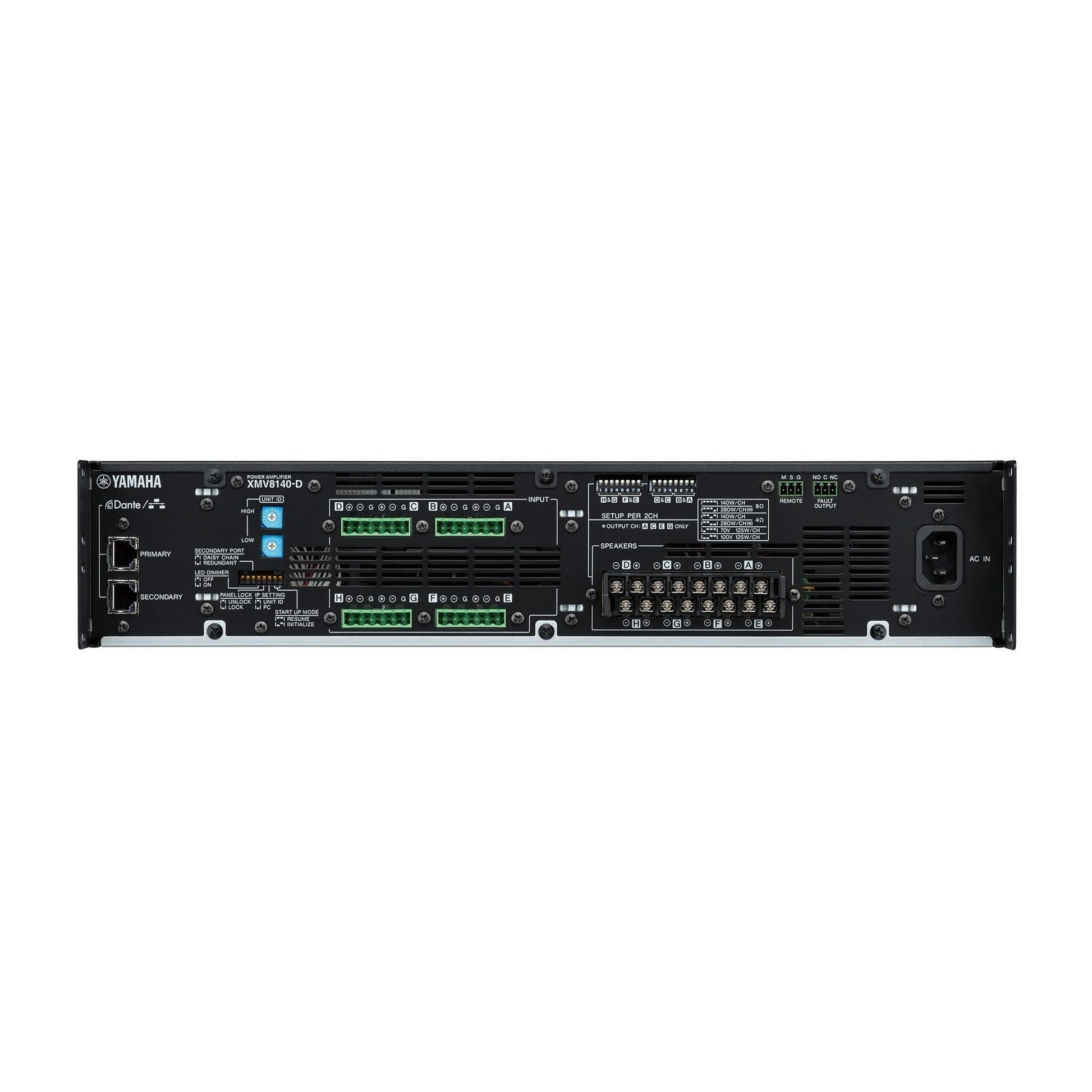  Yamaha XMV8140-D 8 Channel Dante Input Power Amplifier(Yamaha Xmv8140 D 8 Channel Dante Input Power Amplifier)