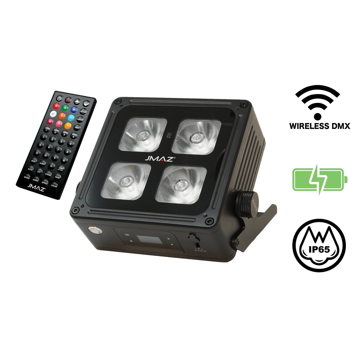  JMAZ MAD PAR 4IP 60W RGBWA+UV LED Battery Powered Outdoor Uplight(Jmaz Mad Par 4ip 60w Rgbwa Uv Led Battery Powered Outdoor Uplight)