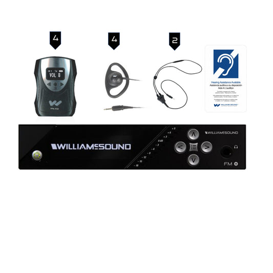  Williams AV FM 558 Large-Area Dual FM And Wi-Fi Assistive Listening System With 4 FM R38 Receivers(Williams Av Fm 558 Large Area Dual Fm And Wi Fi Assistive Listening System With 4 Fm R38 Receivers)