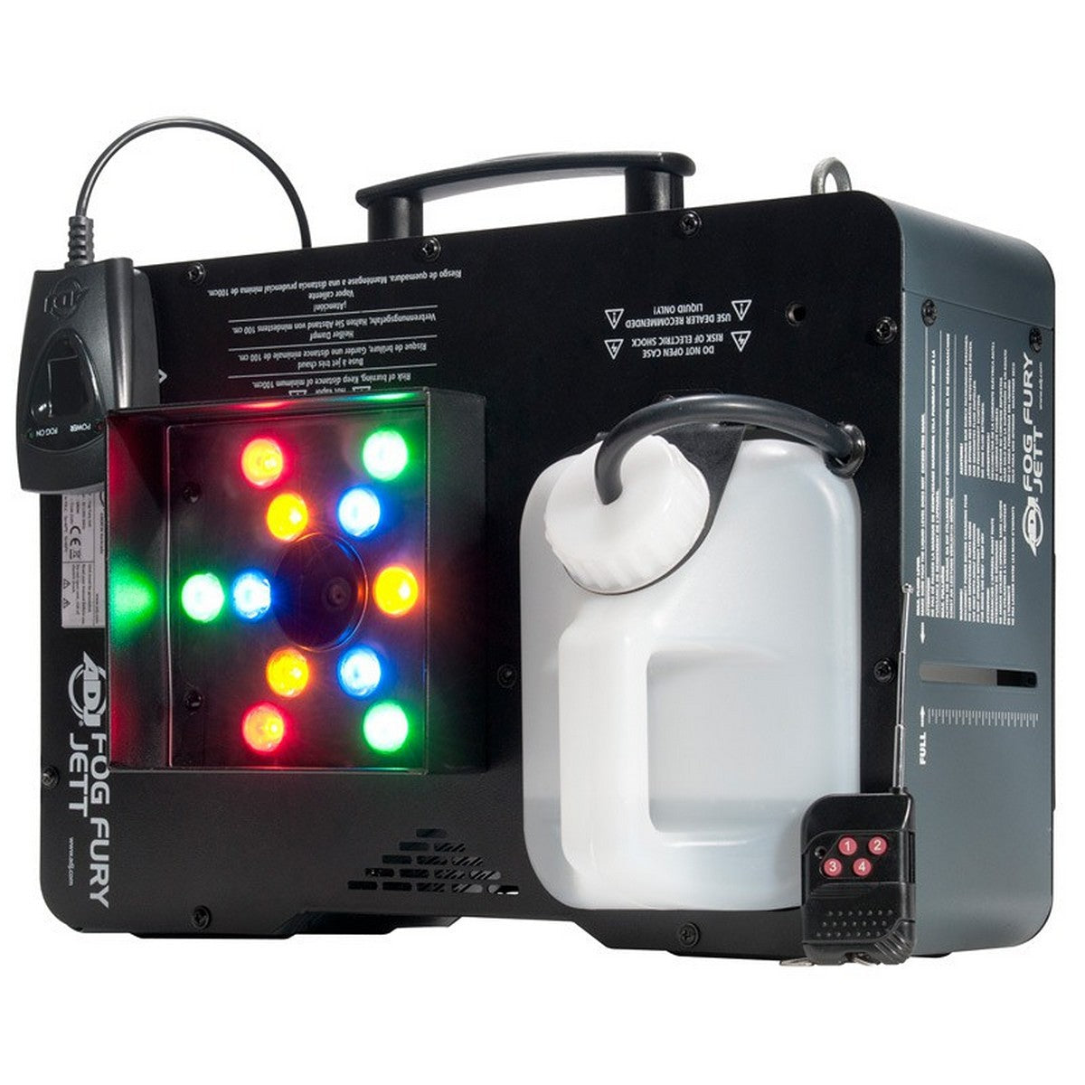  ADJ Fog Fury Jett 680 Watt DMX Color Fog Machine With 12 X 3 Watt RGBA LEDs(American Dj Fog Fury Jett 680 Watt Dmx Color Fog Machine With 12 X 3 Watt Rgba Leds)