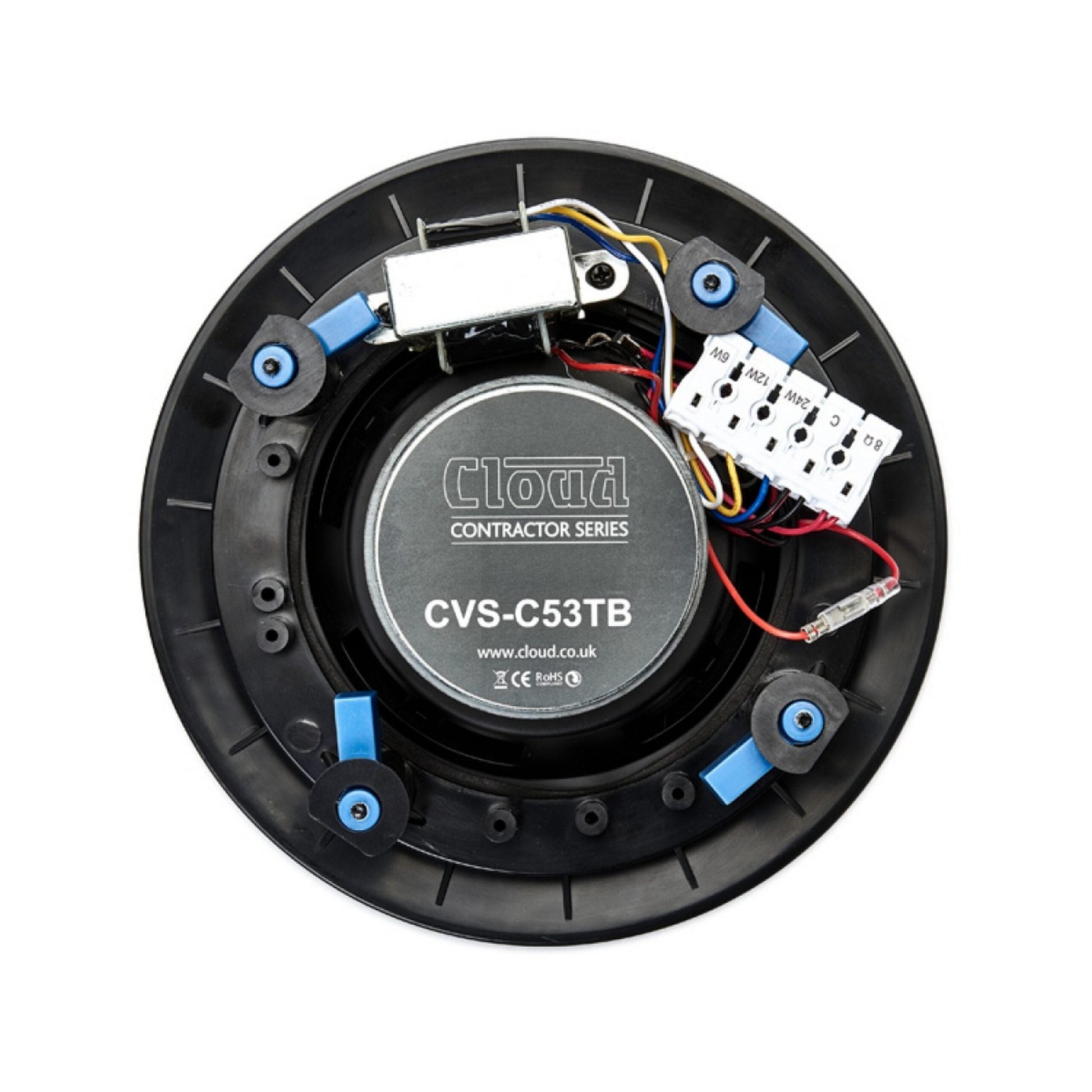  Cloud Electronics CVS-C53TB 5-1/4 Inch 2-Way Coaxial Open Back Ceiling Speaker, Black, Single Unit(Cloud Electronics Cvs C53tb 5 1 4 Inch 2 Way Coaxial Open Back Ceiling Speaker Black Single Unit)
