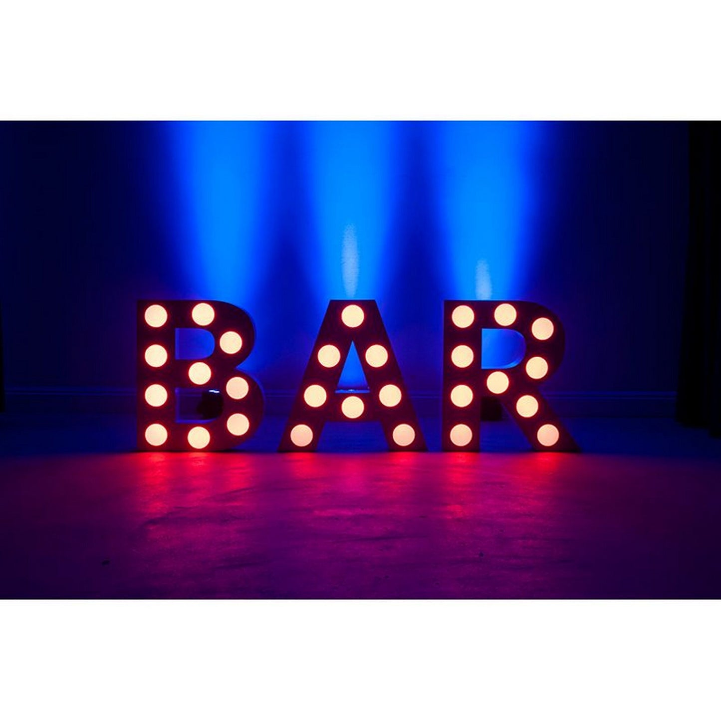  Eliminator Lighting Decor Bar Mini 24-Inch Tall White Exterior RGBW LED Letters(Eliminator Lighting Decor Bar Mini 24 Inch Tall White Exterior Rgbw Led Letters)