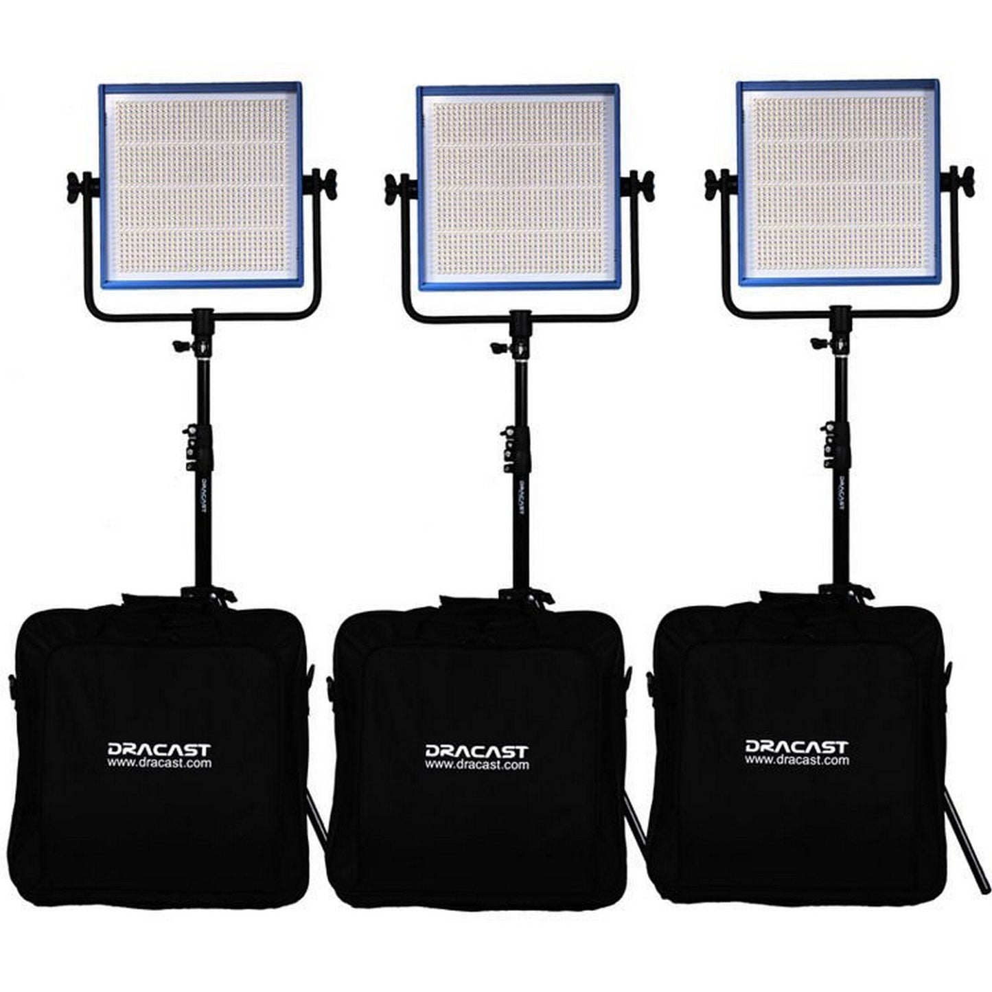  Dracast DRDP3LBSK Plus LED1000 Bi-Color 3-Light Studio Kit With V-Mount And Gold Mount Battery Plates(Dracast Drdp3lbsk Plus Led1000 Bi Color 3 Light Studio Kit With V Mount And Gold Mount Battery Plates)