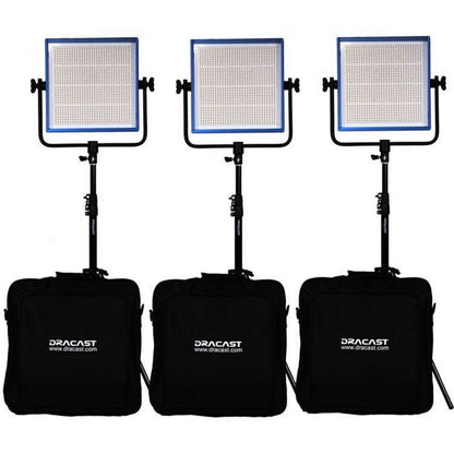  Dracast DRDP3LBSK Plus LED1000 Bi-Color 3-Light Studio Kit With V-Mount And Gold Mount Battery Plates(Dracast Drdp3lbsk Plus Led1000 Bi Color 3 Light Studio Kit With V Mount And Gold Mount Battery Plates)
