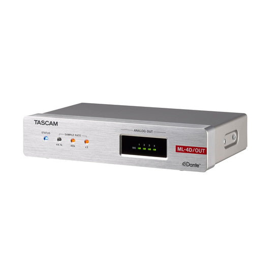  Tascam ML-4D/OUT-X 4-Channel Line Output Dante Converter With Built-in DSP Mixer(Tascam Ml 4d Out X 4 Channel Line Output Dante Converter With Built In Dsp Mixer)