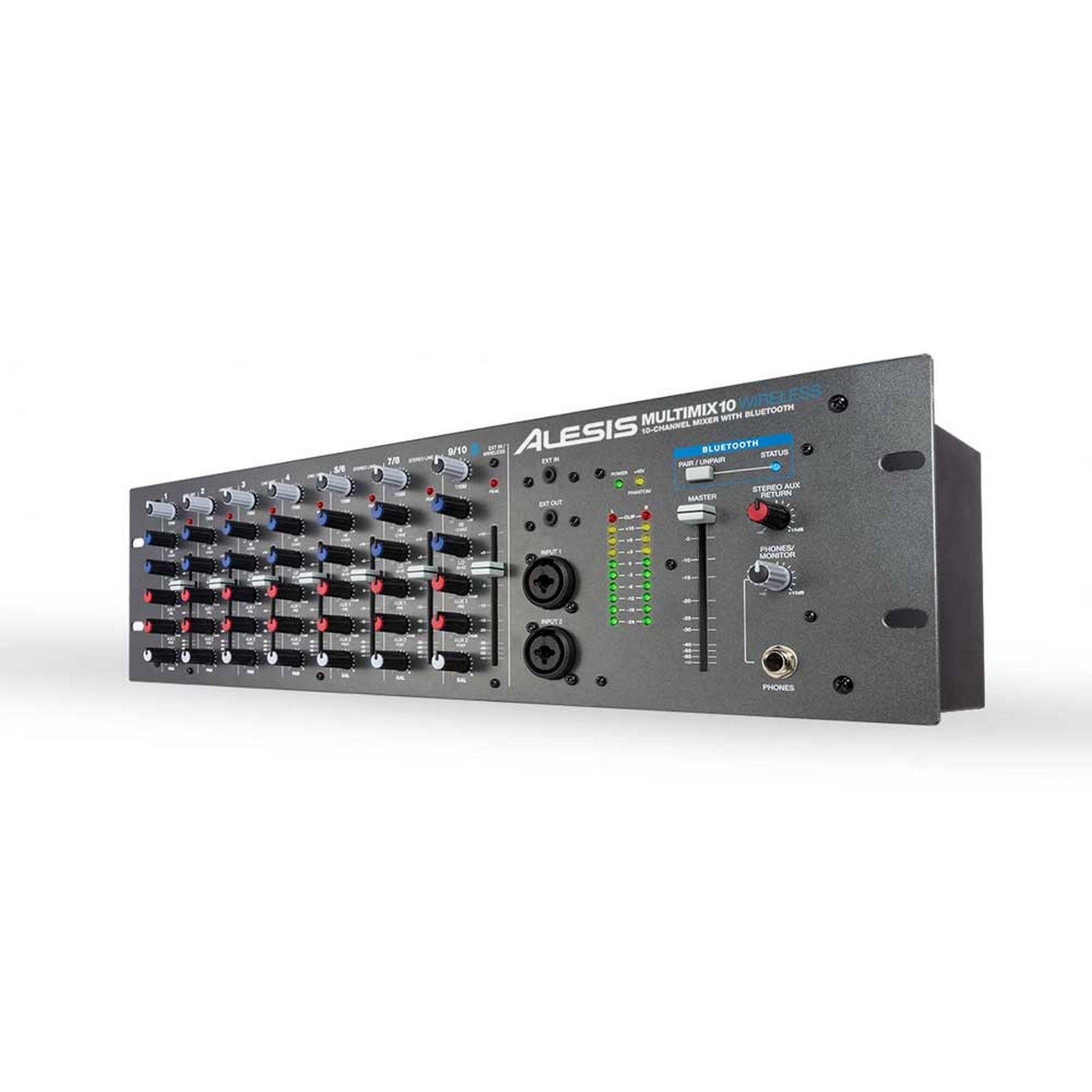  Alesis MultiMix 10 10-Channel Rackmount Mixer With Bluetooth(Alesis Multimix 10 10 Channel Rackmount Mixer With Bluetooth)