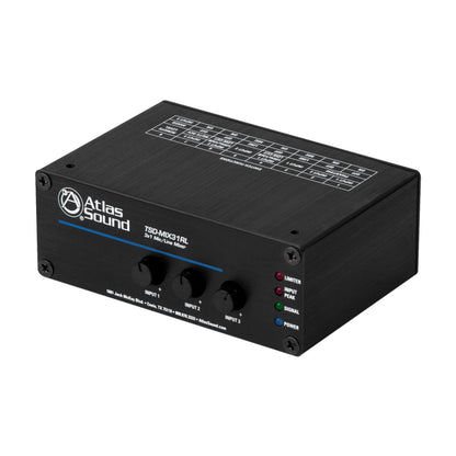  Atlas Sound TSD-MIX31RL 3 X 1 Mic/Line Mixer(Atlas Sound Tsd Mix31rl 3 X 1 Mic Line Mixer)