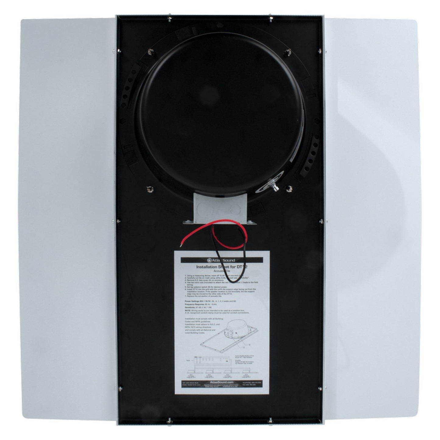  AtlasIED DT21 2 X 2-Feet Drop Tile Speaker Package With Perforation Below, Speaker Only(Atlasied Dt21 2 X 2 Feet Drop Tile Speaker Package With Perforation Below Speaker Only)