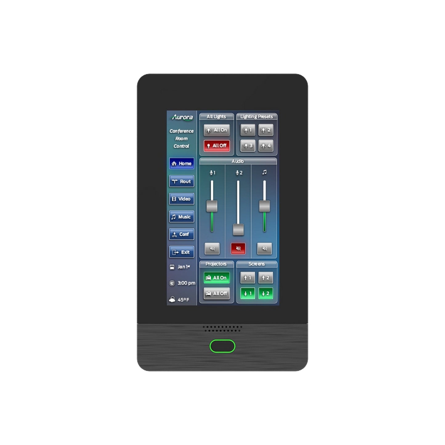  Aurora RXT-7 ReAX JavaScript-Based Touch Panel/Control System, 7-Inch, Black(Aurora Rxt 7 Reax Javascript Based Touch Panel Control System 7 Inch Black)