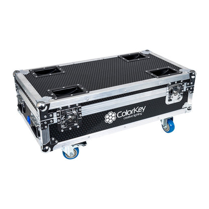  ColorKey 8-Piece Carrrying Capacity Charging Flight Case With Casters For MobilePar Mini HEX4(Colorkey 8 Piece Carrrying Capacity Charging Flight Case With Casters For Mobilepar Mini Hex4)