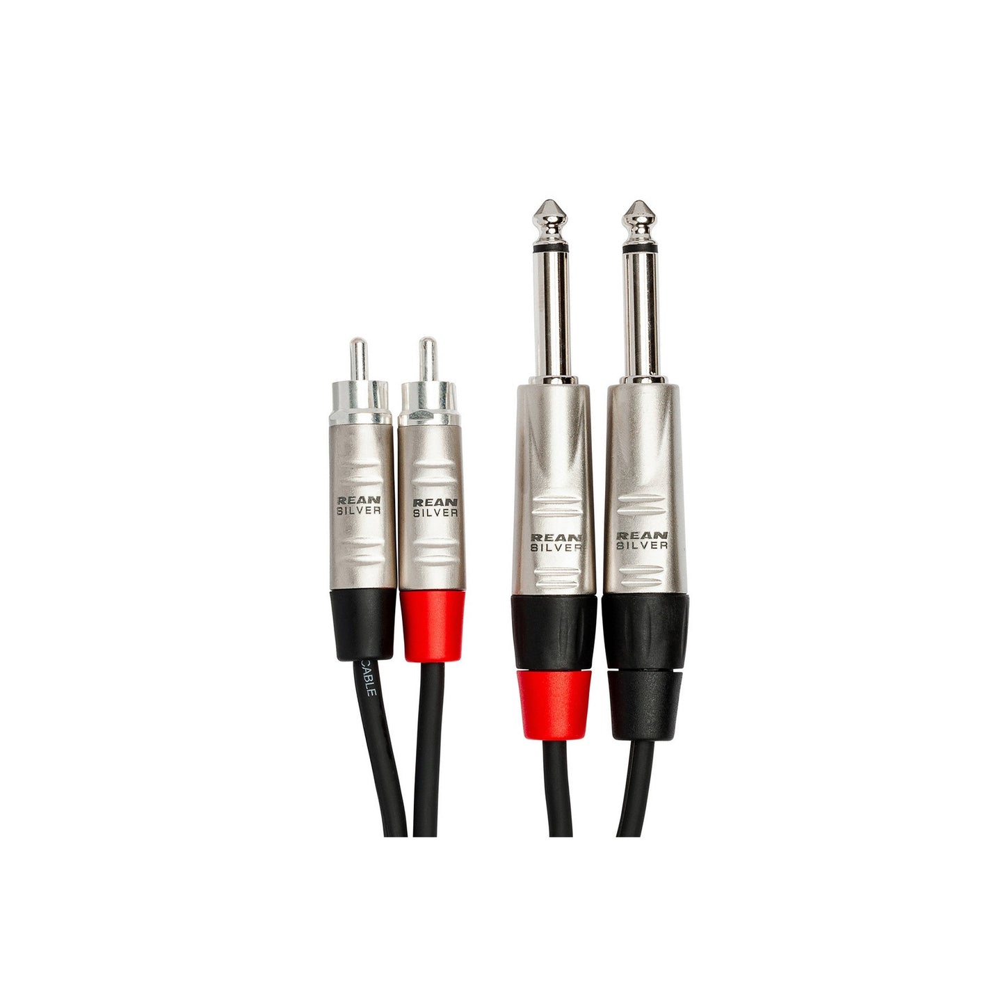  Hosa HPR-015X2 Dual REAN 1/4-Inch TS To RCA Pro Stereo Interconnect Cable, 15-Feet(Hosa Hpr 015x2 Dual Rean 1 4 Inch Ts To Rca Pro Stereo Interconnect Cable 15 Feet)