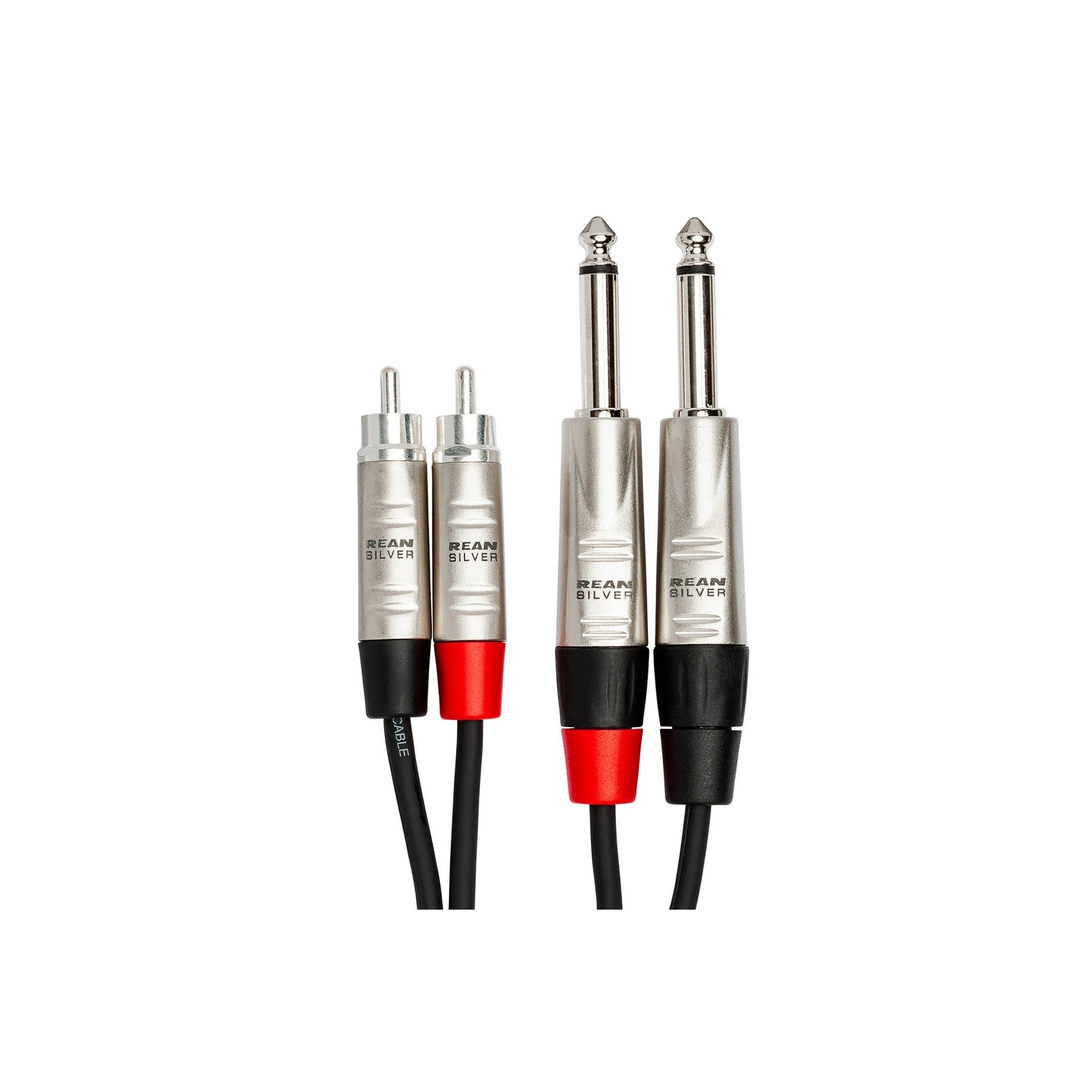 Hosa HPR-015X2 Dual REAN 1/4-Inch TS To RCA Pro Stereo Interconnect Cable, 15-Feet(Hosa Hpr 015x2 Dual Rean 1 4 Inch Ts To Rca Pro Stereo Interconnect Cable 15 Feet)