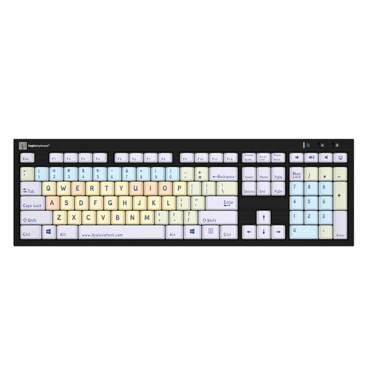  Logickeyboard Dyslexie Keyboard, US English(Logickeyboard Lkb Dyslex Bjpu Us Dyslexie Keyboard Us English)