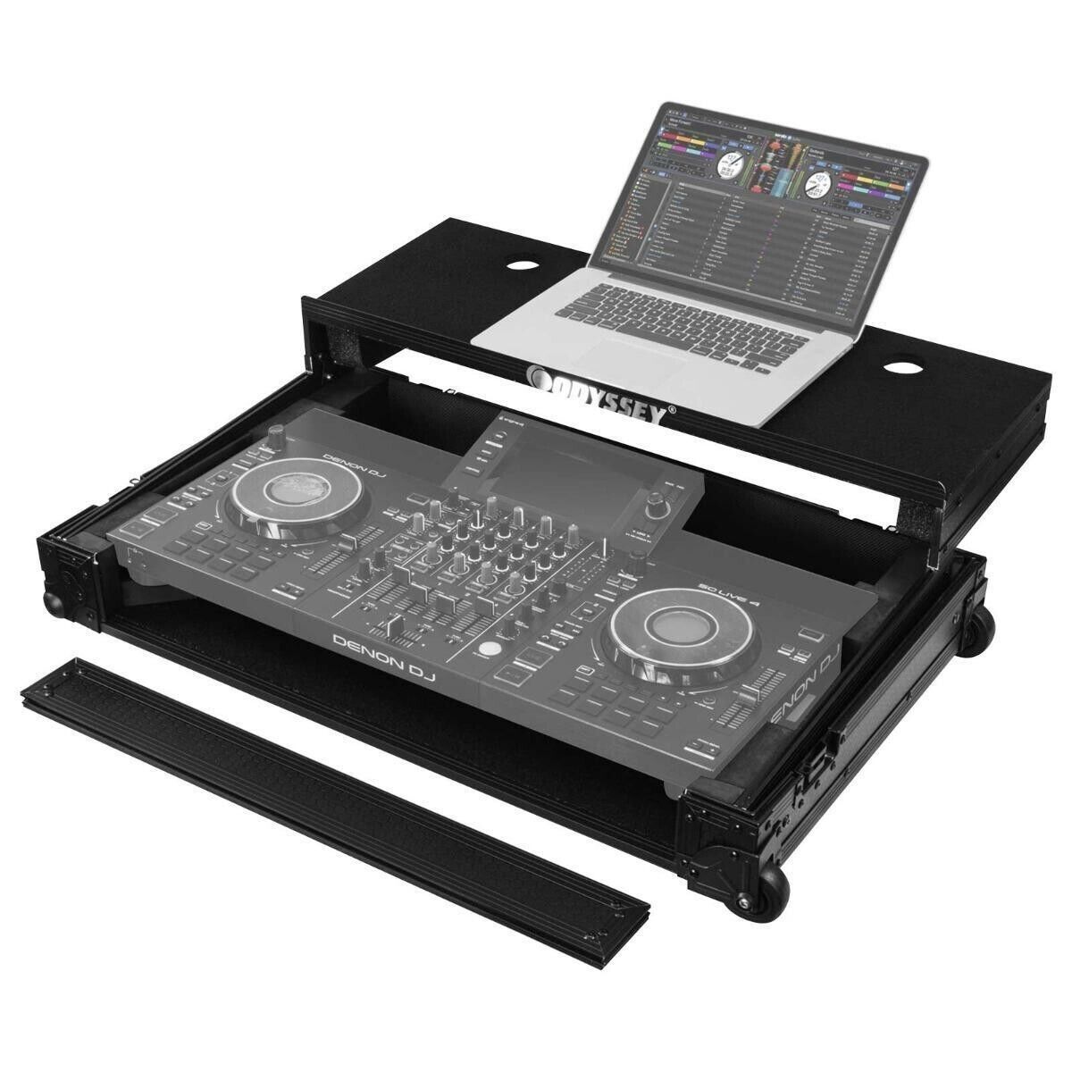  Odyssey Glide Style I-Board Flight Case For Denon DJ SC LIVE 4 With Laptop Platform(Odyssey 810sc4m Glide Style I Board Flight Case For Denon Dj Sc Live 4 With Laptop Platform)