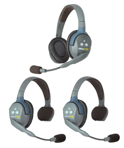 Eartec UL321 UltraLITE 3 Person System With 2 Single 1 Double Headset(Eartec Ul321 Ultralite 3 Person System With 2 Single 1 Double Headset)