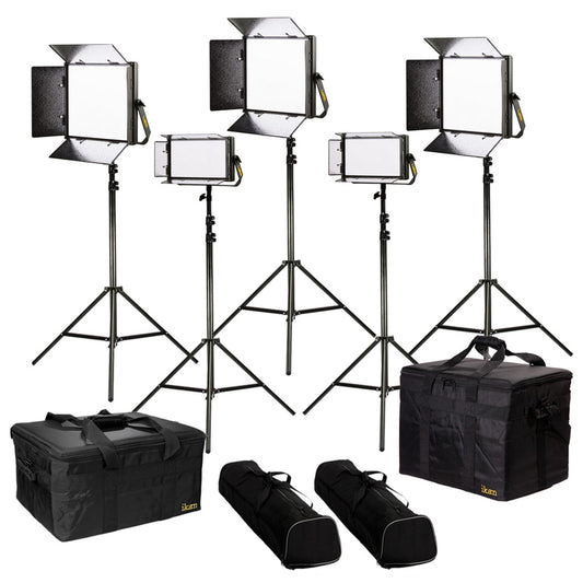  Ikan LB-3F2H Lyra Bi-Color 5-Point LED Soft Panel Light Kit(Ikan Lb 3f2h Lyra Bi Color 5 Point Led Soft Panel Light Kit)