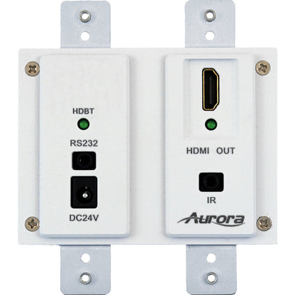  Aurora DXW-2-RX1-W 4K HDMI HDBaseT Wall Plate Receiver White(Aurora Dxw 2 Rx1 W 4k Hdmi Hdbaset Wall Plate Receiver White)