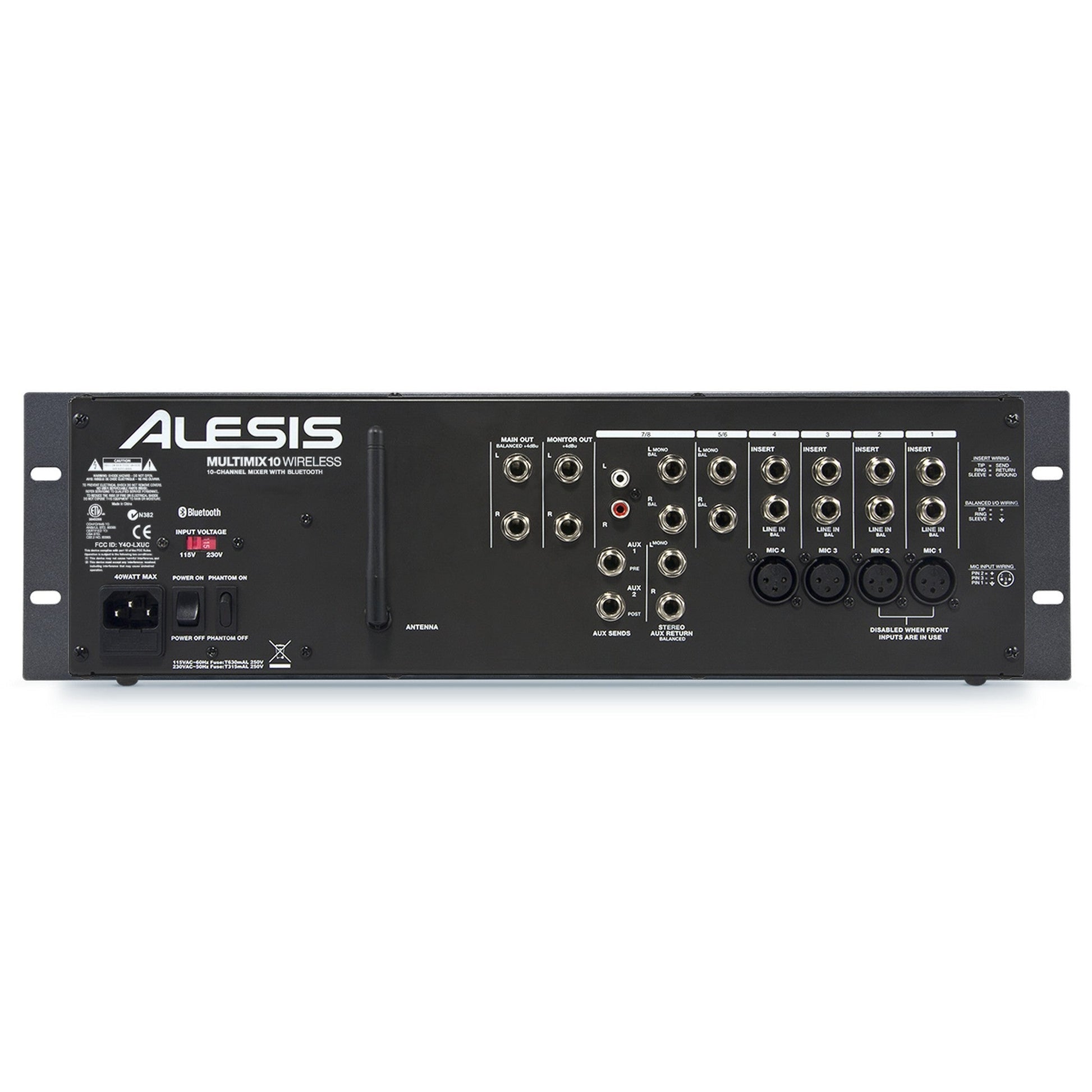  Alesis MultiMix 10 10-Channel Rackmount Mixer With Bluetooth(Alesis Multimix 10 10 Channel Rackmount Mixer With Bluetooth)